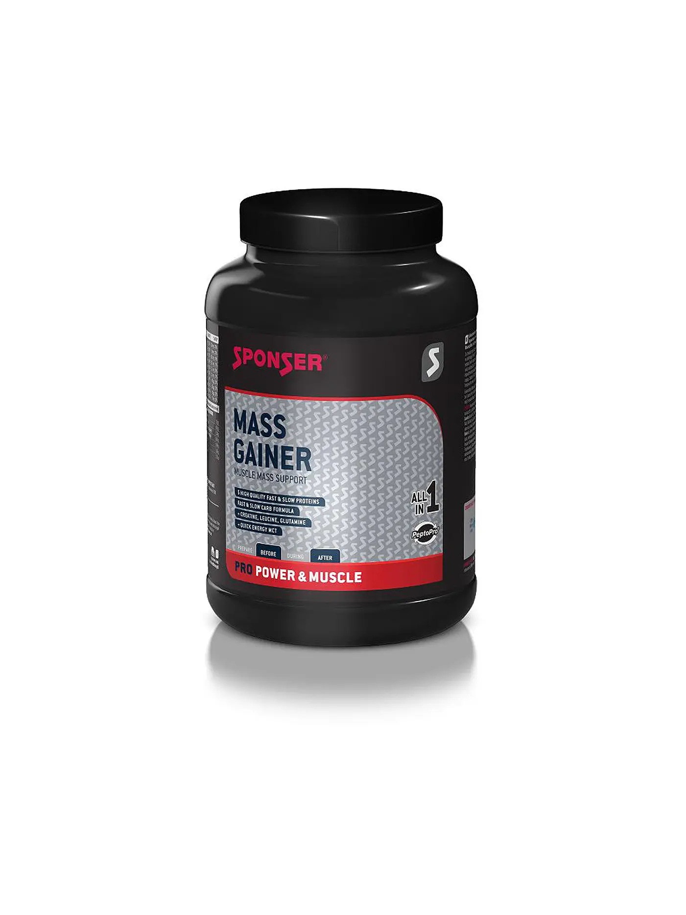 SPONSER | Mass Gainer Schokolade, 1200 g Dose | bunt